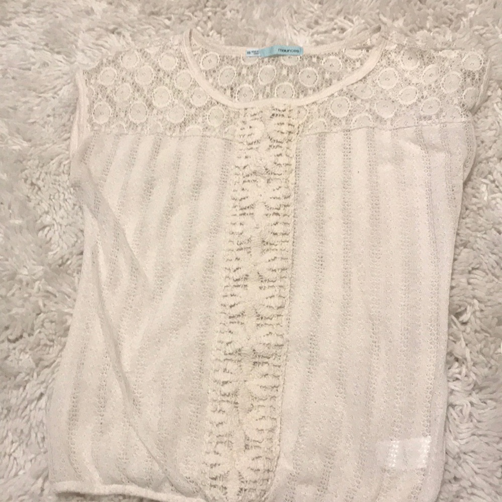 Cute cream crotchet top